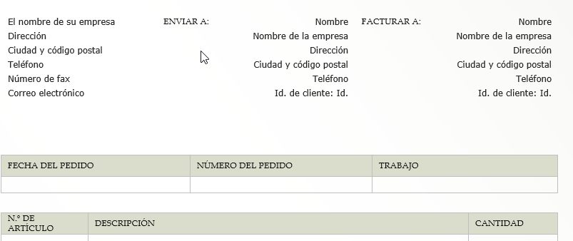 Modelo de factura rectificativa en blanco